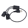 Miniatyrbillede 1 af 5: USB OTG Hub USB2.0 Han til Dobbelt USB 2.0 Konverter Adapter Stik med Kabel