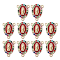 Miniatyrbillede 3 af 5: Jomfru Maria Charms til smykkefremstilling Emalje Bland Farve Rhinestones Vedhæng
