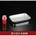 Miniatyrbilde 1 av 5: 304 rustfritt stålbrett, rektangulær ren flat bunn firkantet plate, kommersiell kjøkken bakefiskplate, fortykket dampet risplate R-style L32 W22 H4.8flat bottom
