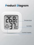 Mini Högprecisions Digital Inomhustermometer Hygrometer - Termo-Hygrometer med Komfortnivåindikator