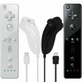 Miniatyrbillede 1 af 4: CBS indbygget Motion Plus trådløs fjernbetjening spilcontroller fjernbetjening joystick (komplet sæt sort og hvid)