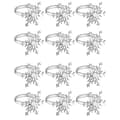 12-pak Snowflake Servietringe Jule Snowflake Servietholderringe til Julebordet