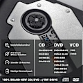 Pikkukuva 5 / 5: Ulkoinen CD DVD -asema USB 3.0 Type-C DVD-poltin (USB 3.0, USB Type-C, DVD 8x/CD 24x, ulkoinen, Windows XP:lle, Mac OS:lle, Macille)