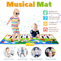 Miniatyrbillede 3 af 5: Klavermåtte, Store Musikmat til Børn, Børns Touch Play Musikalsk Tæppe Klavergulvmat Dansemåtte Gavelegetøj Børn Drenge Piger Småbørn (135 × 58 cm)