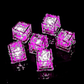 Miniatyrbillede 1 af 5: Lysende Isterninger, 12-pak Multi Farve LED Isterninger, Genanvendelige Glødende Blinkende Isterninger til Klub Bar Fest Pink