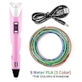 Miniatyrbillede 1 af 5: 3D-printerpen Digital Intelligent Fremstilling med PLA Farver Filament Refill Pink PLA 9m