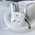 Miniatyrbilde 3 av 5: Kompatibel med AirPods Myk Silikonveske med Søt 3D Morsom Tegneserie Design Støtsikker Nøkkelring Deksel for Jenter Kvinner Airpod Pro