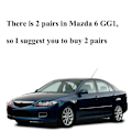 Miniatyrbild 3 av 4: 2 st/set Strålkastarspolare Munstycke Fram För Mazda 6 GG1 2002 2003 2004 2005 2006 2007 2008 GR1A518G0A