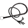 Miniatyrbild 2 av 4: Svart piska i konstläder, kostympiska, handgjord bullwhip, piska som kostymtillbehör, present