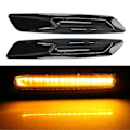 Miniatyrbild 3 av 4: 2st Blinkers LED Bil Dynamisk Sidomarkeringsblinkers Signallampa för- E60 E61 E81 E82 E