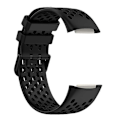 Miniatyrbillede 4 af 5: Blød silikone sportsudskiftningsurrem med åndbare huller til Fitbit Charge 6/5 Multicolor Style A
