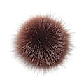 Miniatyrbillede 1 af 5: Blød Pompom Kugle Vedhæng - 12cm Kunstig Pels, Ideel til DIY Tilbehør på Hatte, Tasker og Sko Coffee