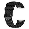 Miniatyrbillede 1 af 5: Blød silikone sportsudskiftningsurrem med åndbare huller til Fitbit Charge 6/5 Multicolor Style A