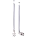 Miniatyrbilde 1 av 4: (2-pakning) BNC radioantenne med BNC hannplugg jack-kontaktadapter teleskopisk rustfritt stål HF V