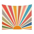 Sol tapet Boho väggdekoration regnbåge geometrisk abstrakt 150 x 200 cm