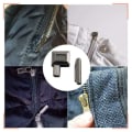 Miniatyrbillede 8 af 10: 10 stk. Metal lynlås-stoppere Reparation lynlås-stoppere SORT sort black