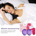 Miniatyrbild 6 av 7: Menskopp, 2-pack Återanvändbar Mjuk Menskopp, Återanvändbar Medicinsk Silikon, Alternativa Mjuka Skydd (Lila, S+L)