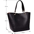 Miniatyrbild 3 av 7: Stora Damhandväskor, Damväska, PU Läder Crossbody Väska, Dam Mode Shopper Väska för Shopping, Fest, Resor, Arbete Rojo