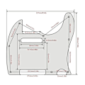 Miniatyrbillede 3 af 4: Elektrisk Guitar Pickguard Scratch Plate - tl Guitar Scratch Plate Guitar Dele Red tortoise shell