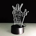 Miniatyrbild 5 av 5: Wekity 3D-lampa Deadpool med fjärrkontroll - Den perfekta presenten till pojkar - Akryl bordslampa nattlampa möbel dekorativ färgglad 7 färger som byter hushåll hemtillbehör