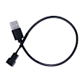 Pikkukuva 5 / 5: 30 cm USB-uros - 3-nastainen adapterikaapeli PC-tietokoneen kotelon CPU-tuulettimelle