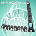 Miniatyrbillede 1 af 5: 0,5M PCI-E Slimline SAS SFF-8654 8I til 8X SATA Server Harddisk Konverteringskabel SFF-8654 74P til 8xSATA 7P Ledning