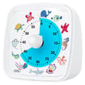 60-minutters visuel timer med natlys, nedtællingstimer, Pomodoro-timer med White and blue ocean