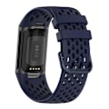 Miniatyrbillede 2 af 5: Blød Silikone Sports Udskiftningsurrem med Åndbare Huller til Fitbit Charge 6/5 Multicolor Style G
