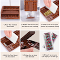 Miniatyrbillede 4 af 5: Pakke med 2 Silikone Chokoladeforme, Dyb Chokoladebar Forme Non-Stick Belægning Chokoladeform, Ideel til Chokolade med Pistacier Rectangle 2pcs