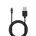 Miniatyrbild 1 av 5: Magnetisk Laddningskabel Dockningsstation Bas Laddare Adapter Ställ för 2-Pin Klocka Black 2.5mm 9mm