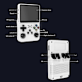 Miniatyrbillede 5 af 5: R36S Retro Videospil Konsol Bærbar 3.5\" IPS Skærm Håndholdt Spillekonsol Linux System Hurtig White