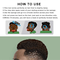 Miniatyrbild 4 av 4: 2 st Hårsvampborstar, Afro Curling Hårsvamp För Twists Och Dreads, Dubbelsidig Coils Wave Hår Twist Svampborste