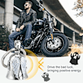 Miniatyrbillede 6 af 7: 2 stk. Guardian Bell Nøglering Motorcykel, Skytsengel med Hængende Ring og Kæde, Beskyttende Klokke til Cykler, Biler, Motorcykler, Elbiler