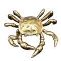 1 st Funi brons krabba staty mässing krabba skulptur dekoration bilprydnad (gyllene)