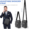 Miniatyrbillede 5 af 6: Herretaske, Herre Crossbody Tasker med Flere Lommer, Casual Herre Messenger Taske, Herretasker til Forretning, Daglig Brug, Rejse