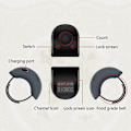 Miniatyrbillede 2 af 5: Mini Digital LCD Elektronisk Finger Ring Hånd Tæller 6 Cifret Genopladelig Tæller Klikker - Sort