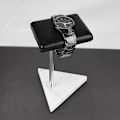 Miniatyrbillede 4 af 4: Stabil Marmor & PU Læder Urholder Display Stand til Fremvisning Stil B