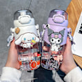 Pikkukuva 4 / 5: 600 ml Anime Olki Kuppi Kawaii Kuromi Cinnamoroll Melody Lapsille Vedenpullo Urheilu Tee Kahvi Kuppi Keittiötarvikkeet Tyttöjen Lahjat My Melody
