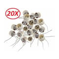 20-pack GU10-socklar för halogen- eller LED-lampor - 15 cm trådlängd