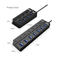 Miniatyrbild 3 av 5: Switch Hub3.0 Splitter Hub Port Expander USB Dator Splitter 4 Port 3.0 Hub