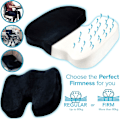 Miniatyrbilde 4 av 8: Kontorstol Setepute Lindrer Ryggsmerter Sklisikker Halebein Forbedrer Holdning og Støtter Hemoroider og Isjias Memory Foam Stolpute Black