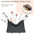 Miniatyrbild 3 av 6: Rhinestone Clutch Partyväska, Elegant och Förfinad Partyväska för Kvinnor, Handväska för Kvinnor med Justerbar Axelrem, Klassisk och Mångsidig Silverväska C