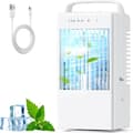 Bærbart klimaanlæg, 4-i-1 bærbar luftkøler, USB mini klimaanlægsventilator med 90° oscillation, 3 hastigheder