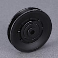 Miniatyrbillede 3 af 3: 4 stk. Diameter 90mm Universal Slidstærk Abrasion Leje Trissehjul til Fitnessudstyr (Sort)