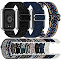 Miniatyrbillede 4 af 4: Smart Watch Band til Xiaomi Redmi Watch 5 4 Xiaomi Smart Band 9 Pro 8 Pro Nylon Elastisk Flettet Stra Multicolor Leopard Print