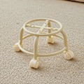 Miniatyrbild 5 av 5: 360° Roterande Rullpall Hushållspall Flyttbar Pall Lågt Buller Remhjul Låg Pall Universella Svängbara Hjul För Kök Hem Only Bottom Frame