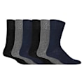 Miniatyrbild 1 av 5: 6-pack Herr Bomull Diabetessockor Utan Resår Black / navy / grey 6-11 uk