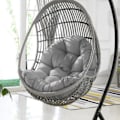 Pikkukuva 1 / 5: Riipputuolin munanmuotoisen tyynyn korvaava hengittävä tuolimatton, sopii ulko- ja sisäkäyttöön Light Grey Custom Size Weight