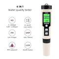 Miniatyrbilde 4 av 5: 4 I 1 Yy-400 Ph/orp/h2&tem Meter Digital Hydrogenkonsentrasjonstester For Akvarium, Svømmebasseng