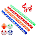 Pikkukuva 1 / 5: Noppapeli - 12 kpl Magic Speed ​​Cube Snake Cube Puzzle Magic Snake Cube 3d Iq Leikki Lapsille ja Aikuisten (Satunnainen Väri)